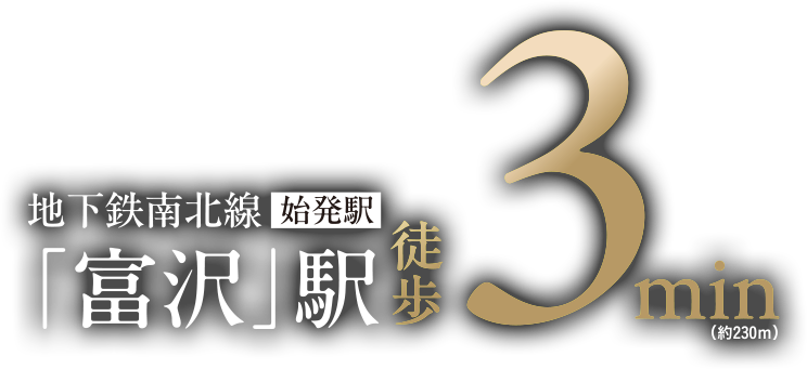 地下鉄南北線 始発駅「富沢」公園 徒歩3min（約230m）
